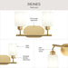 Progress Lighting - P300578-191 - Two Light Bath Vanity - Reines - Brushed Gold