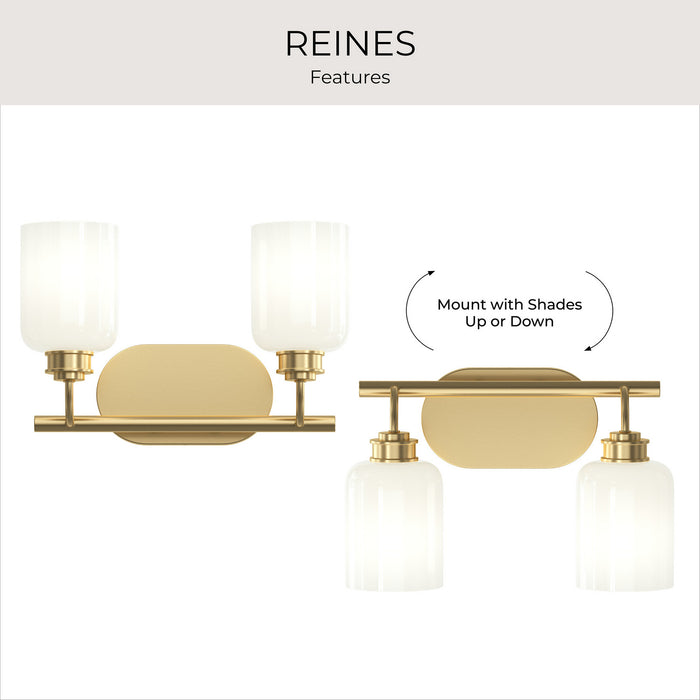 Progress Lighting - P300578-191 - Two Light Bath Vanity - Reines - Brushed Gold