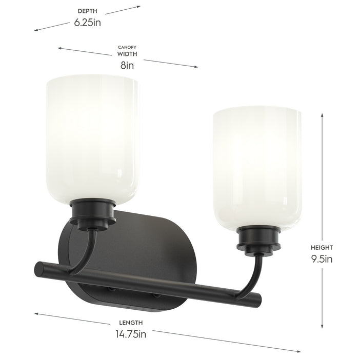 Progress Lighting - P300578-31M - Two Light Bath Vanity - Reines - Matte Black