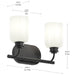 Progress Lighting - P300578-31M - Two Light Bath Vanity - Reines - Matte Black