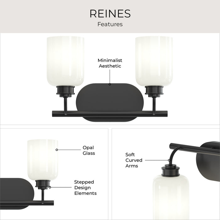 Progress Lighting - P300578-31M - Two Light Bath Vanity - Reines - Matte Black