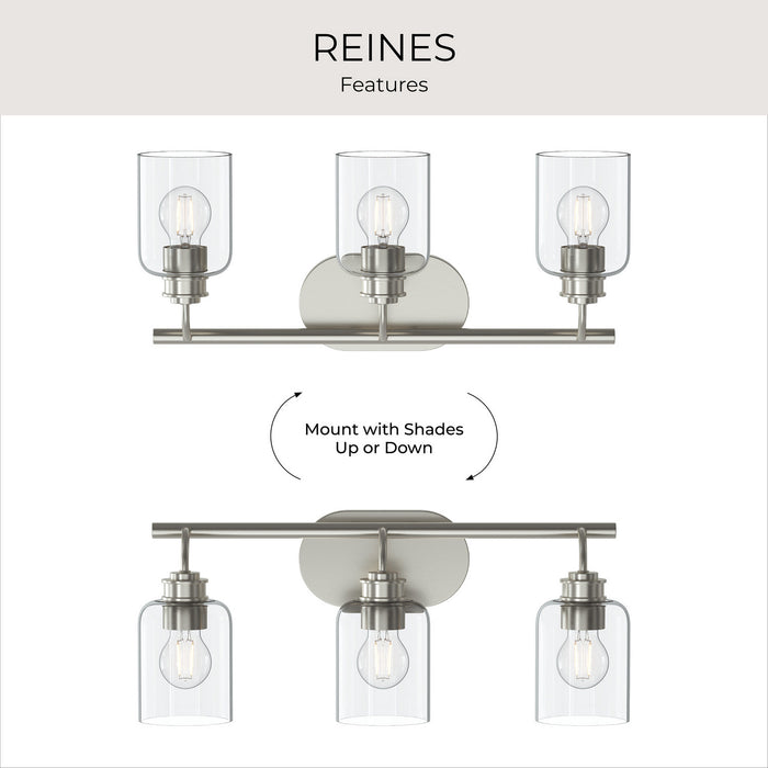 Progress Lighting - P300567-009 - Three Light Bath Vanity - Reines - Brushed Nickel