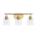 Progress Lighting - P300567-191 - Three Light Bath Vanity - Reines - Brushed Gold