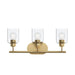 Progress Lighting - P300567-191 - Three Light Bath Vanity - Reines - Brushed Gold