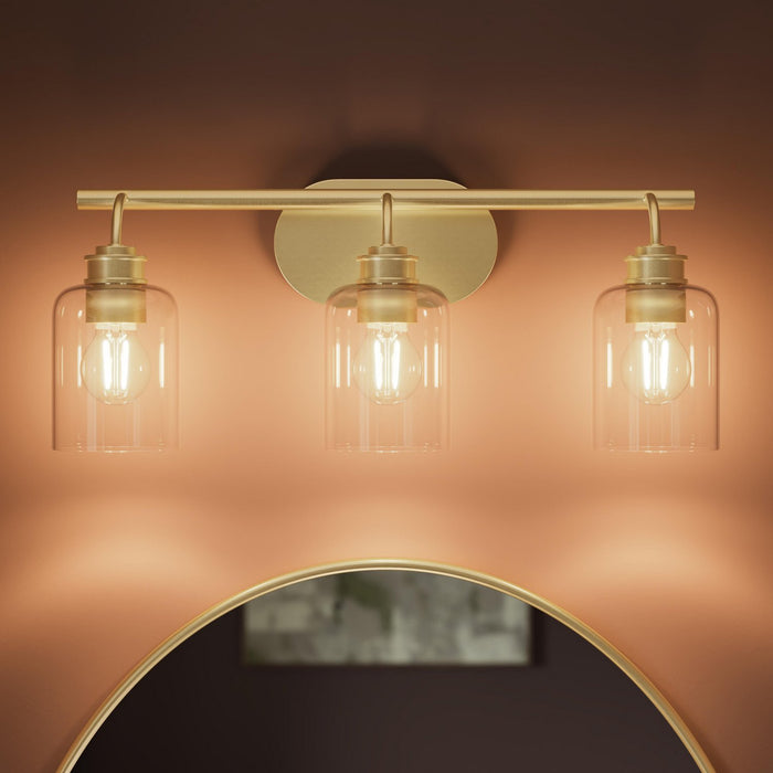 Progress Lighting - P300567-191 - Three Light Bath Vanity - Reines - Brushed Gold