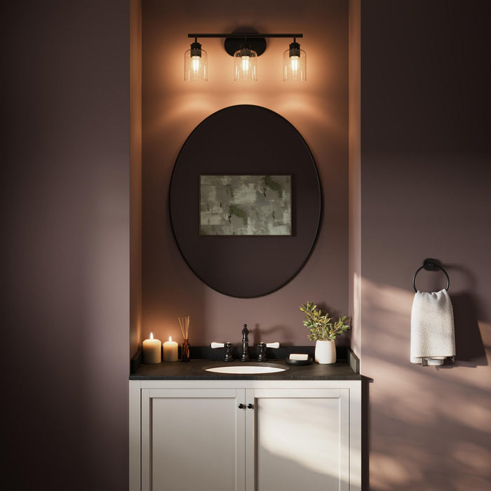 Progress Lighting - P300567-31M - Three Light Bath Vanity - Reines - Matte Black