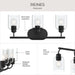 Progress Lighting - P300567-31M - Three Light Bath Vanity - Reines - Matte Black