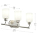 Progress Lighting - P300579-009 - Three Light Bath Vanity - Reines - Brushed Nickel