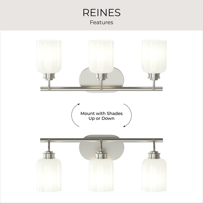 Progress Lighting - P300579-009 - Three Light Bath Vanity - Reines - Brushed Nickel