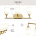 Progress Lighting - P300579-191 - Three Light Bath Vanity - Reines - Brushed Gold