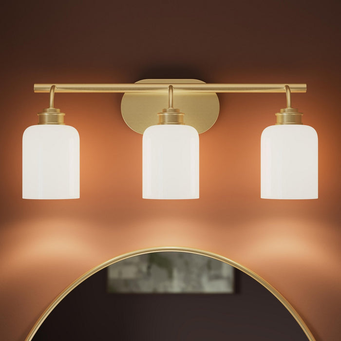 Progress Lighting - P300579-191 - Three Light Bath Vanity - Reines - Brushed Gold