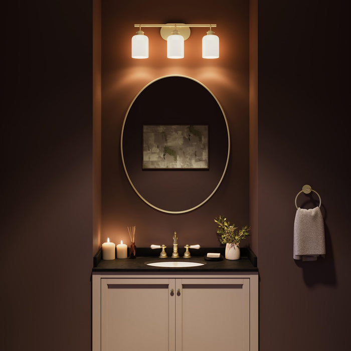 Progress Lighting - P300579-191 - Three Light Bath Vanity - Reines - Brushed Gold