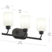 Progress Lighting - P300579-31M - Three Light Bath Vanity - Reines - Matte Black