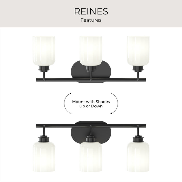 Progress Lighting - P300579-31M - Three Light Bath Vanity - Reines - Matte Black