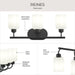 Progress Lighting - P300579-31M - Three Light Bath Vanity - Reines - Matte Black