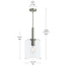 Progress Lighting - P500509-009 - One Light Pendant - Reines - Brushed Nickel