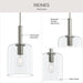 Progress Lighting - P500509-009 - One Light Pendant - Reines - Brushed Nickel