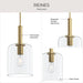 Progress Lighting - P500509-191 - One Light Pendant - Reines - Brushed Gold