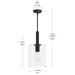 Progress Lighting - P500509-31M - One Light Pendant - Reines - Matte Black