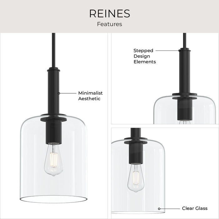 Progress Lighting - P500509-31M - One Light Pendant - Reines - Matte Black
