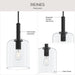Progress Lighting - P500509-31M - One Light Pendant - Reines - Matte Black