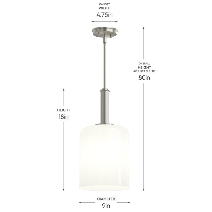 Progress Lighting - P500516-009 - One Light Pendant - Reines - Brushed Nickel