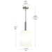 Progress Lighting - P500516-009 - One Light Pendant - Reines - Brushed Nickel