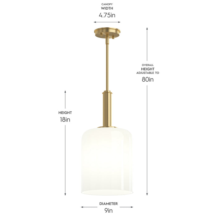 Progress Lighting - P500516-191 - One Light Pendant - Reines - Brushed Gold