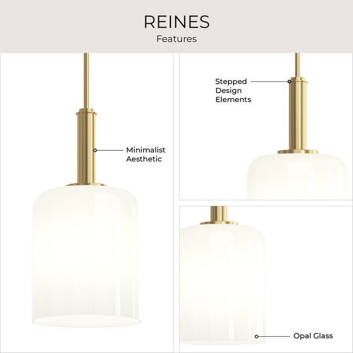Progress Lighting - P500516-191 - One Light Pendant - Reines - Brushed Gold