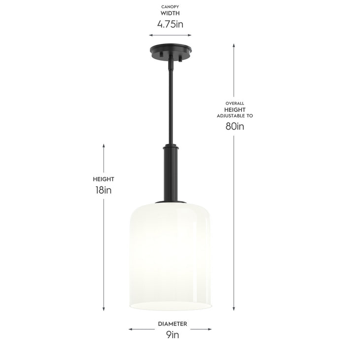 Progress Lighting - P500516-31M - One Light Pendant - Reines - Matte Black