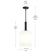 Progress Lighting - P500516-31M - One Light Pendant - Reines - Matte Black