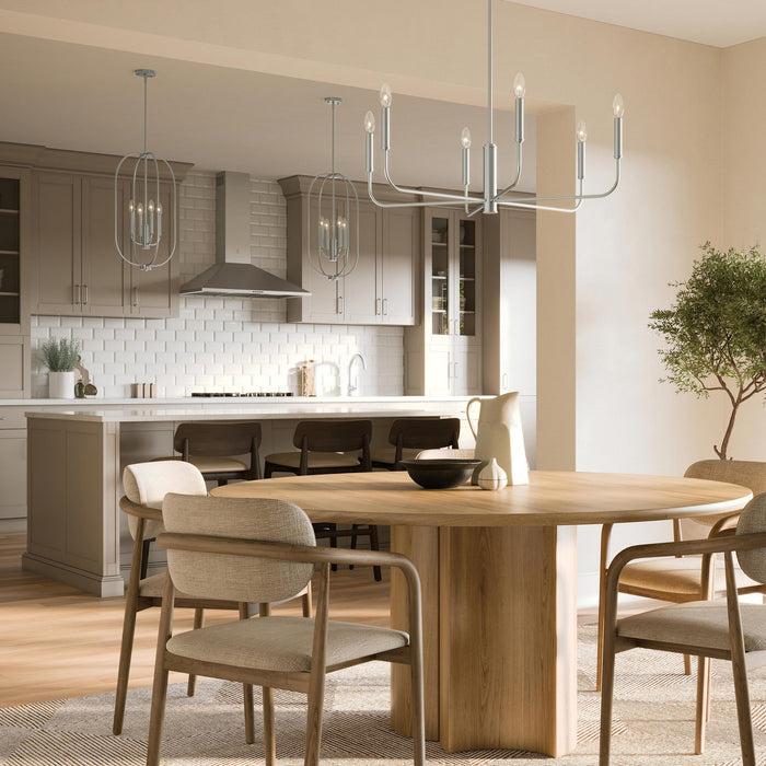 Progress Lighting - P500510-009 - Four Light Foyer Pendant - Reines - Brushed Nickel