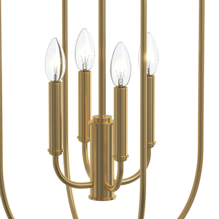 Progress Lighting - P500510-191 - Four Light Foyer Pendant - Reines - Brushed Gold