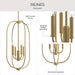 Progress Lighting - P500510-191 - Four Light Foyer Pendant - Reines - Brushed Gold