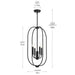 Progress Lighting - P500510-31M - Four Light Foyer Pendant - Reines - Matte Black