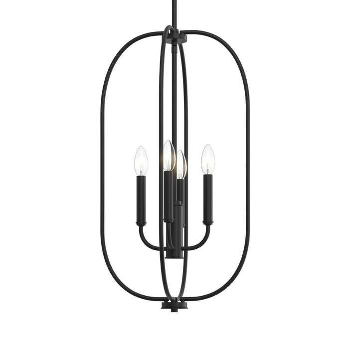 Progress Lighting - P500510-31M - Four Light Foyer Pendant - Reines - Matte Black
