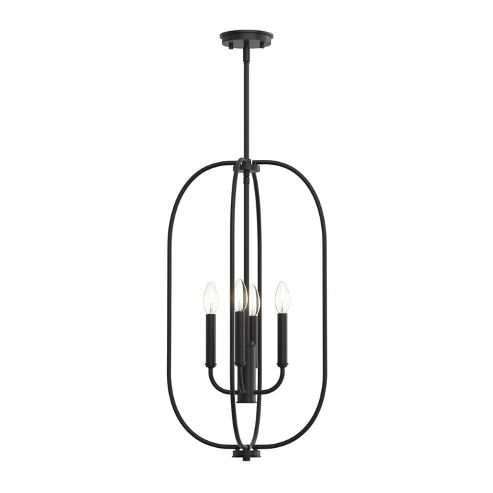 Progress Lighting - P500510-31M - Four Light Foyer Pendant - Reines - Matte Black