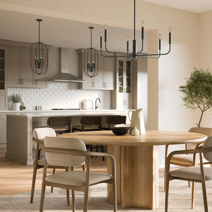 Progress Lighting - P500510-31M - Four Light Foyer Pendant - Reines - Matte Black