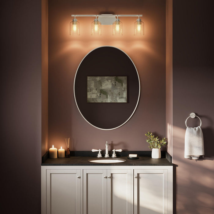Progress Lighting - P300568-009 - Four Light Bath Vanity - Reines - Brushed Nickel