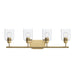 Progress Lighting - P300568-191 - Four Light Bath Vanity - Reines - Brushed Gold