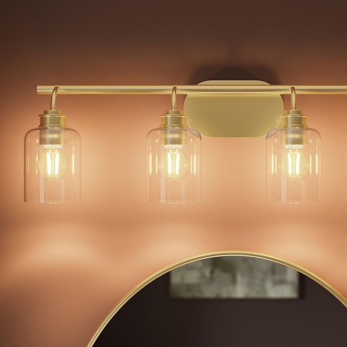 Progress Lighting - P300568-191 - Four Light Bath Vanity - Reines - Brushed Gold