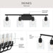 Progress Lighting - P300568-31M - Four Light Bath Vanity - Reines - Matte Black
