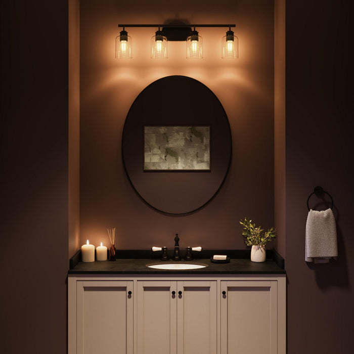 Progress Lighting - P300568-31M - Four Light Bath Vanity - Reines - Matte Black