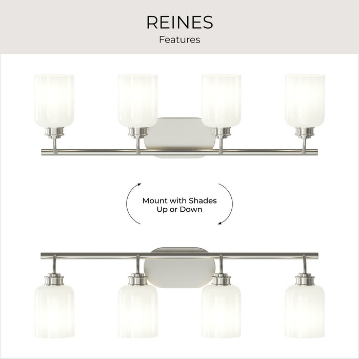Progress Lighting - P300580-009 - Four Light Bath Vanity - Reines - Brushed Nickel