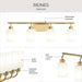 Progress Lighting - P300580-191 - Four Light Bath Vanity - Reines - Brushed Gold