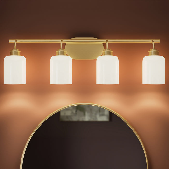 Progress Lighting - P300580-191 - Four Light Bath Vanity - Reines - Brushed Gold