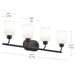 Progress Lighting - P300580-31M - Four Light Bath Vanity - Reines - Matte Black