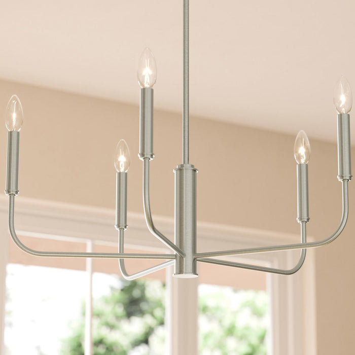 Progress Lighting - P400446-009 - Five Light Chandelier - Reines - Brushed Nickel
