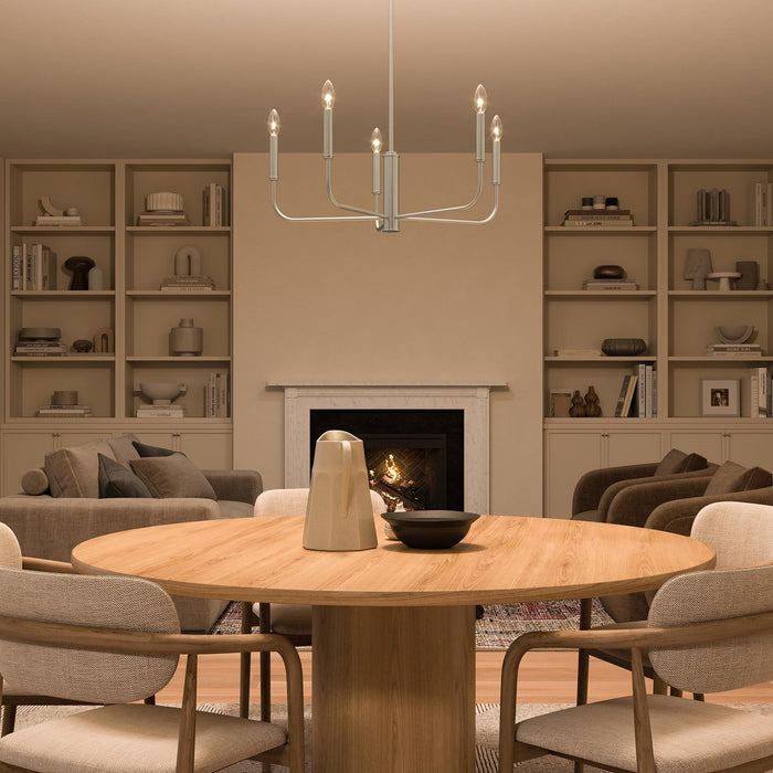Progress Lighting - P400446-009 - Five Light Chandelier - Reines - Brushed Nickel