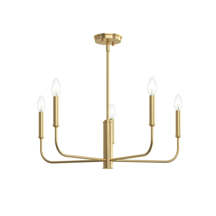 Progress Lighting - P400446-191 - Five Light Chandelier - Reines - Brushed Gold